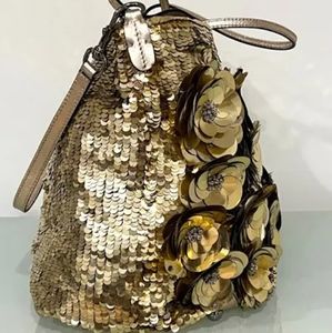 RARE VALENTINO ROSETTA GOLD TOTE.